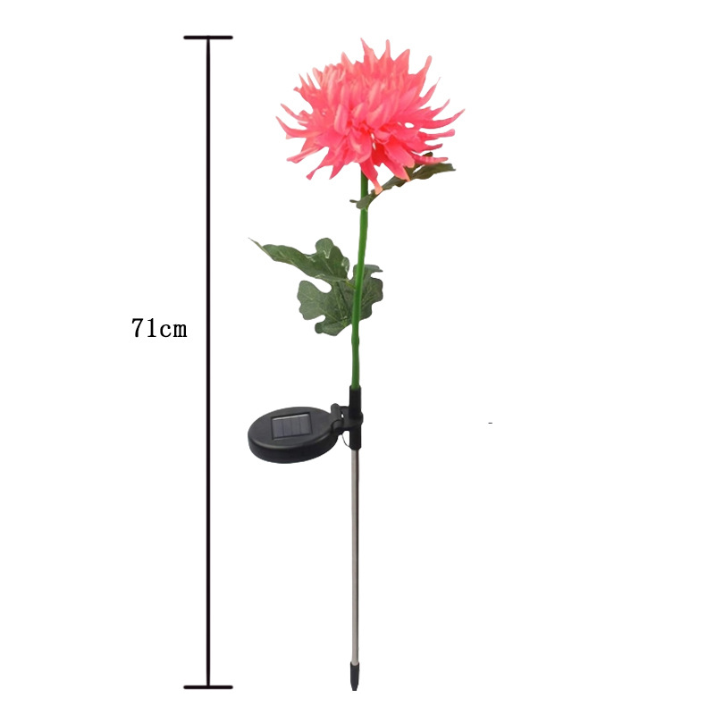 Solar simulation chrysanthemum automatic sensing single head decoration courtyard garden wedding props silk atmosphere lamp