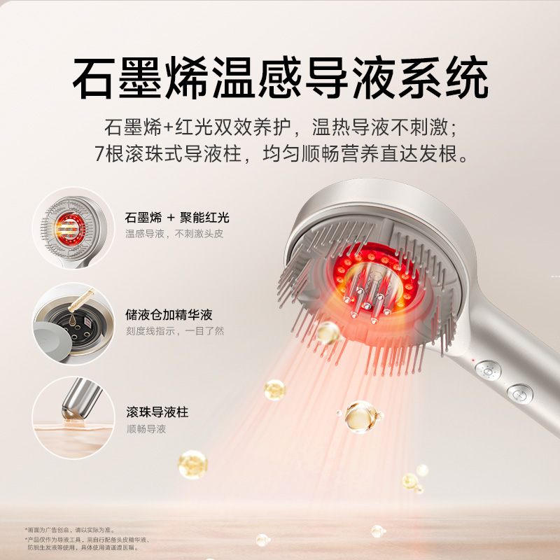 Умная расческа для массажа головы Xiaomi Mijia, домашний интеллектуальный массаж рук человека, измерение температуры графена, можно использовать влажным и сухим
