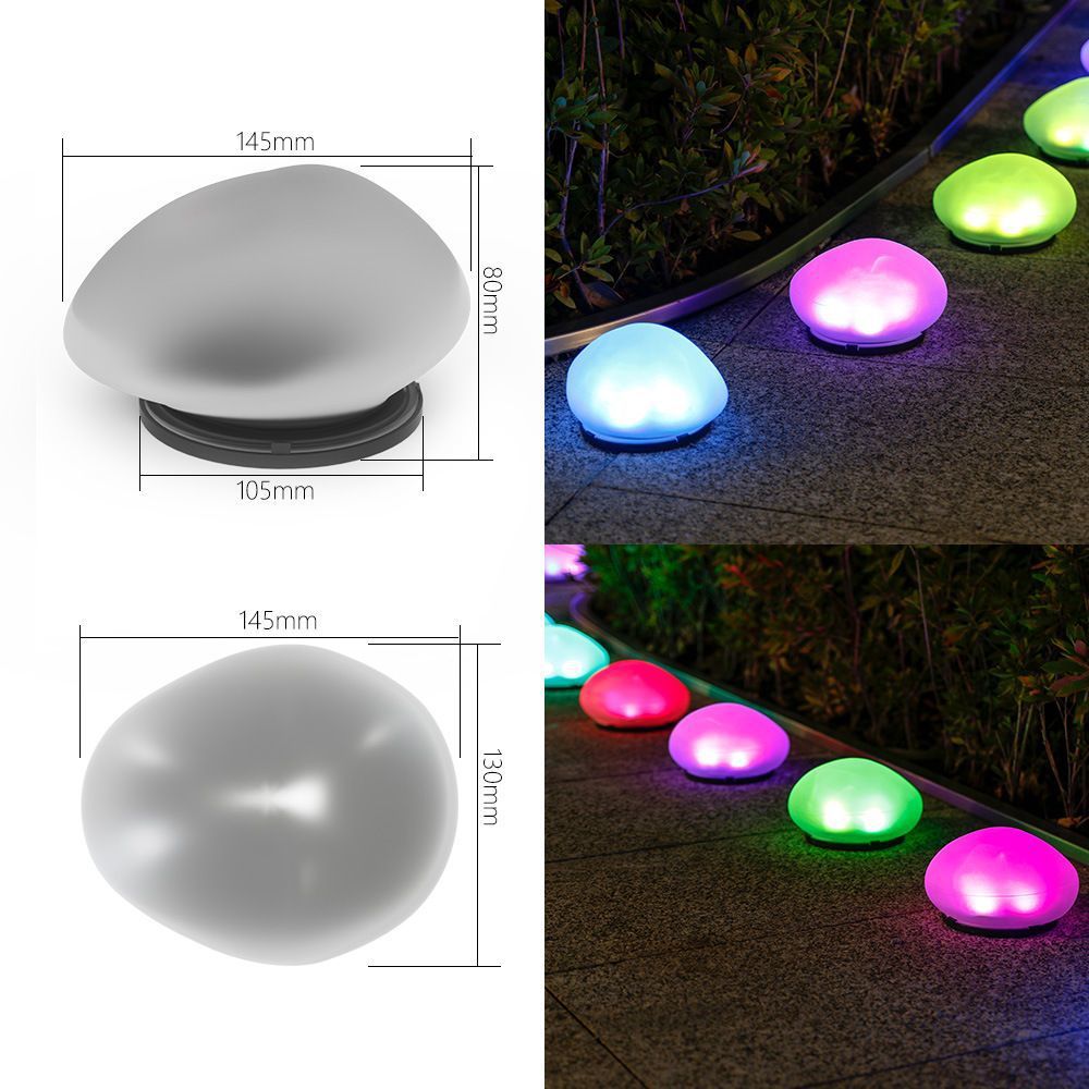 Luminous stone lamp, solar outdoor lawn lamp, courtyard decoration lamp, garden villa courtyard pebble lamp