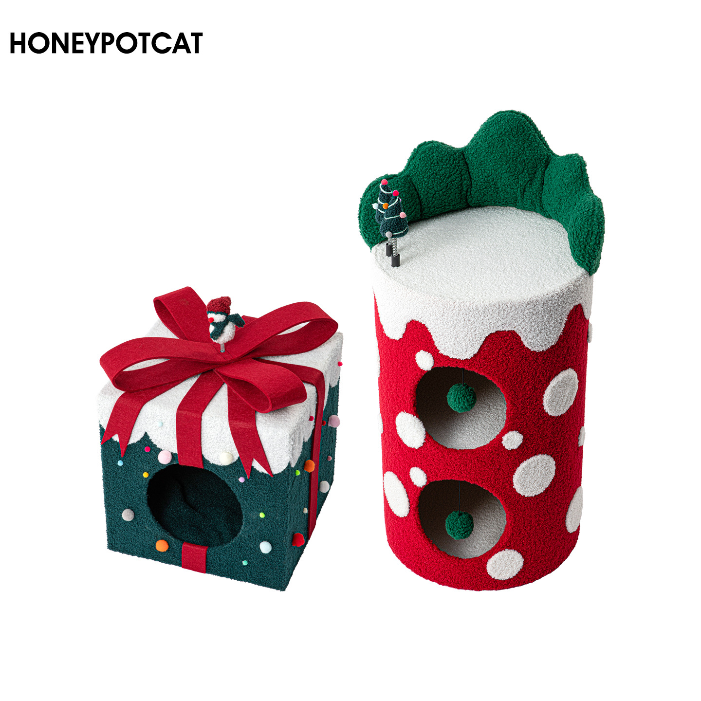 Многослойный спортивный комплекс для кошек Honeypotcat Кактус