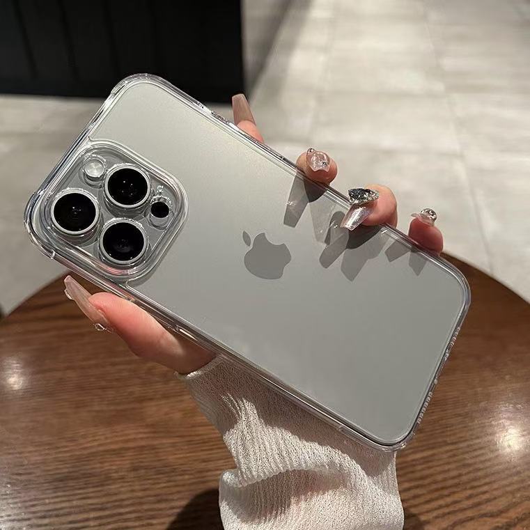 Transparent inner four corner anti drop suitable for Apple 16 phone case, new Apple 17 Promax acrylic protective cover 15