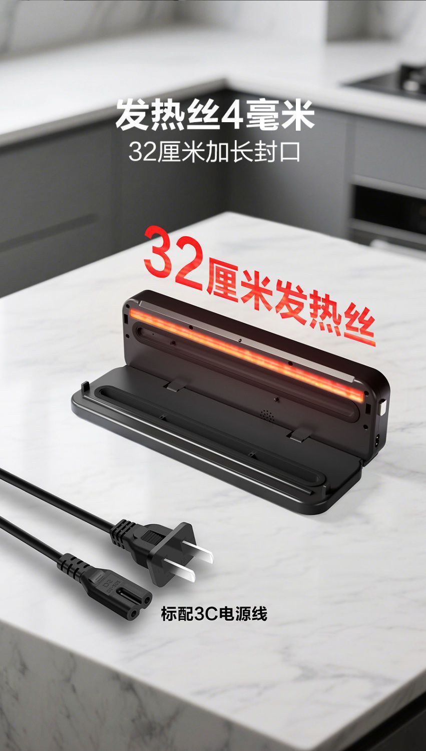 Imported stainless steel sterilization fully automatic vacuum sealing machine from Japan for freshness preservation, household food packaging sealing and plastic sealing machine