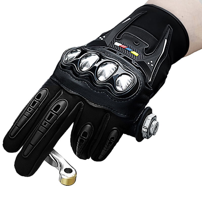 Motorcycle riding gloves for men in summer, all finger breathable. Motorcycle gloves, anti fall, bicycle gloves, windproof