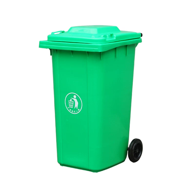 Наружный пластиковый мусорное мусорное ведро Большой 240L/120L/100L подъемный ремешок для гистограммы пластиковой санитарии