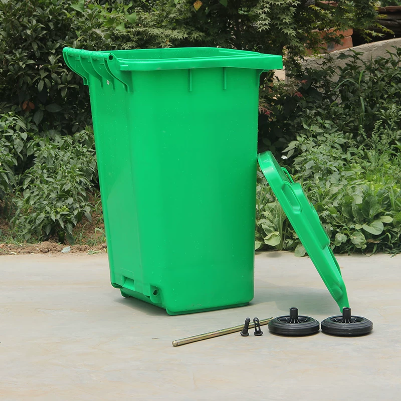 Наружный пластиковый мусорное мусорное ведро Большой 240L/120L/100L подъемный ремешок для гистограммы пластиковой санитарии
