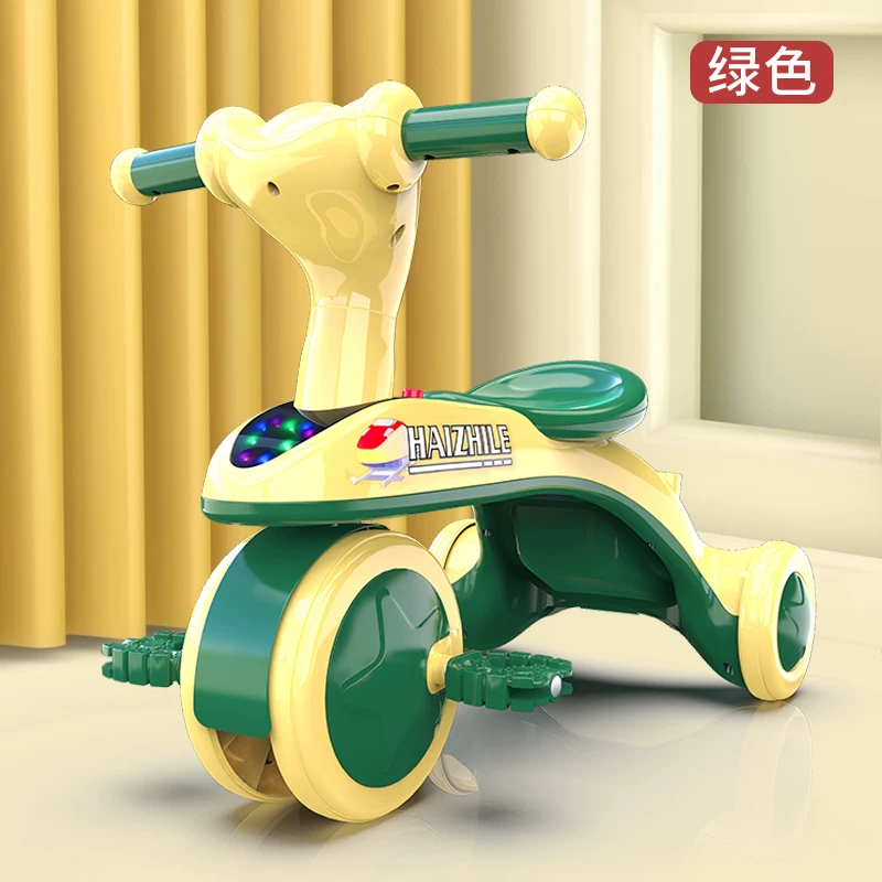 儿童三轮车—岁宝宝可坐可骑可手推平衡车多功能儿童三轮车脚踏