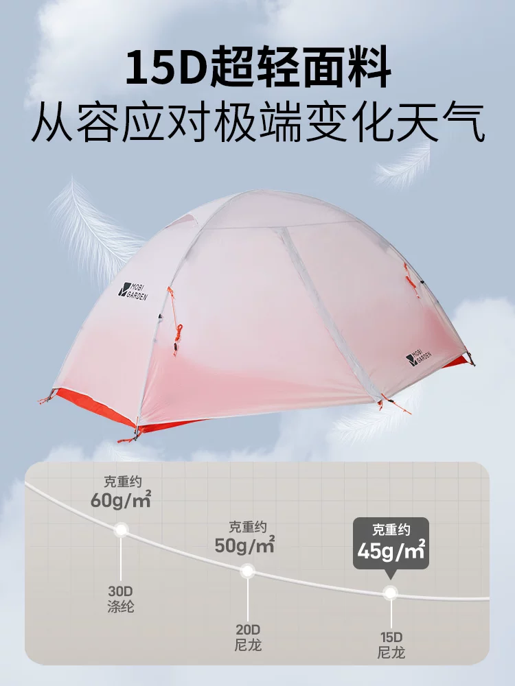Mu Gaodi Lengshan UL tent hiking, camping, outdoor camping, overnight, single person, double person, lightweight, rainstorm proof