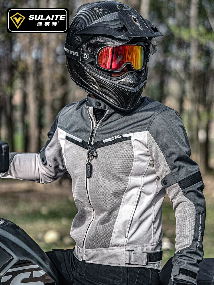 Cycling suit, motorcycle men's summer motorcycle rally suit, knight retro casual top, all season racing anti fall breathable