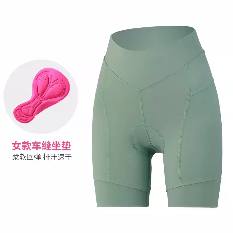 Cycling shorts for women, high waisted road bikes, outerwear for quick drying cycling equipment, breathable and shock-absorbing cycling pants for women