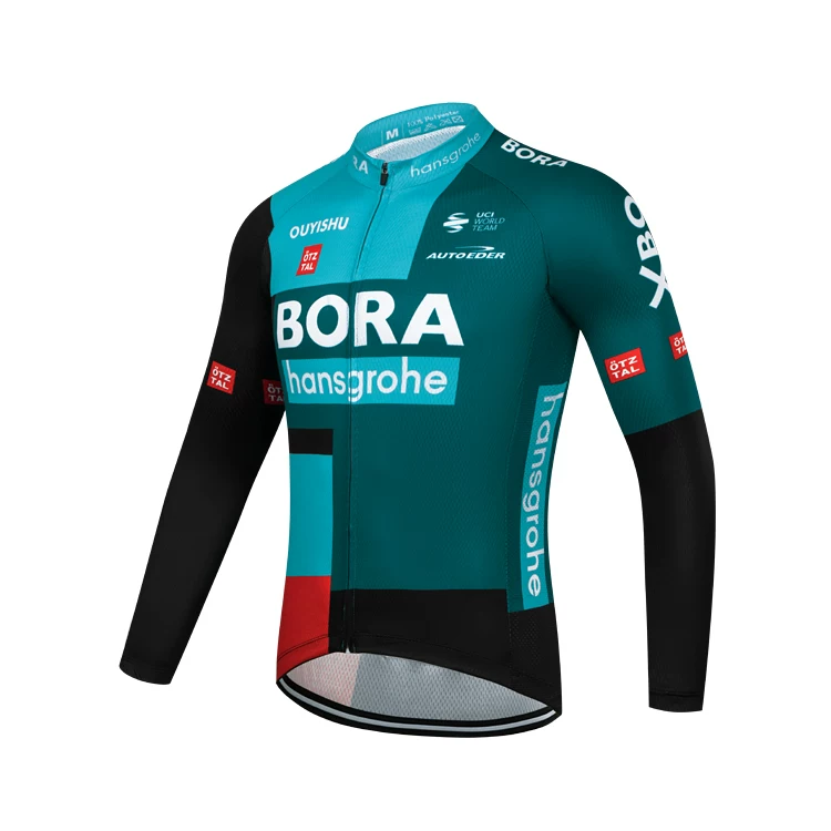 Sky cycling suit with long sleeves, men's slim fit mountain road bike, spring/summer/autumn cycling shirt, breathable and sun protection customization