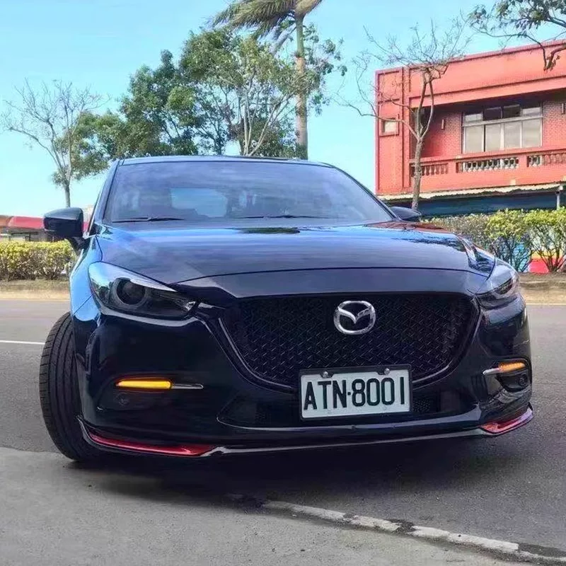 Подходит для 14-19 Mazda 3 Angsaila Honeycomb Центральная решетка модифицированная защита передней губы.