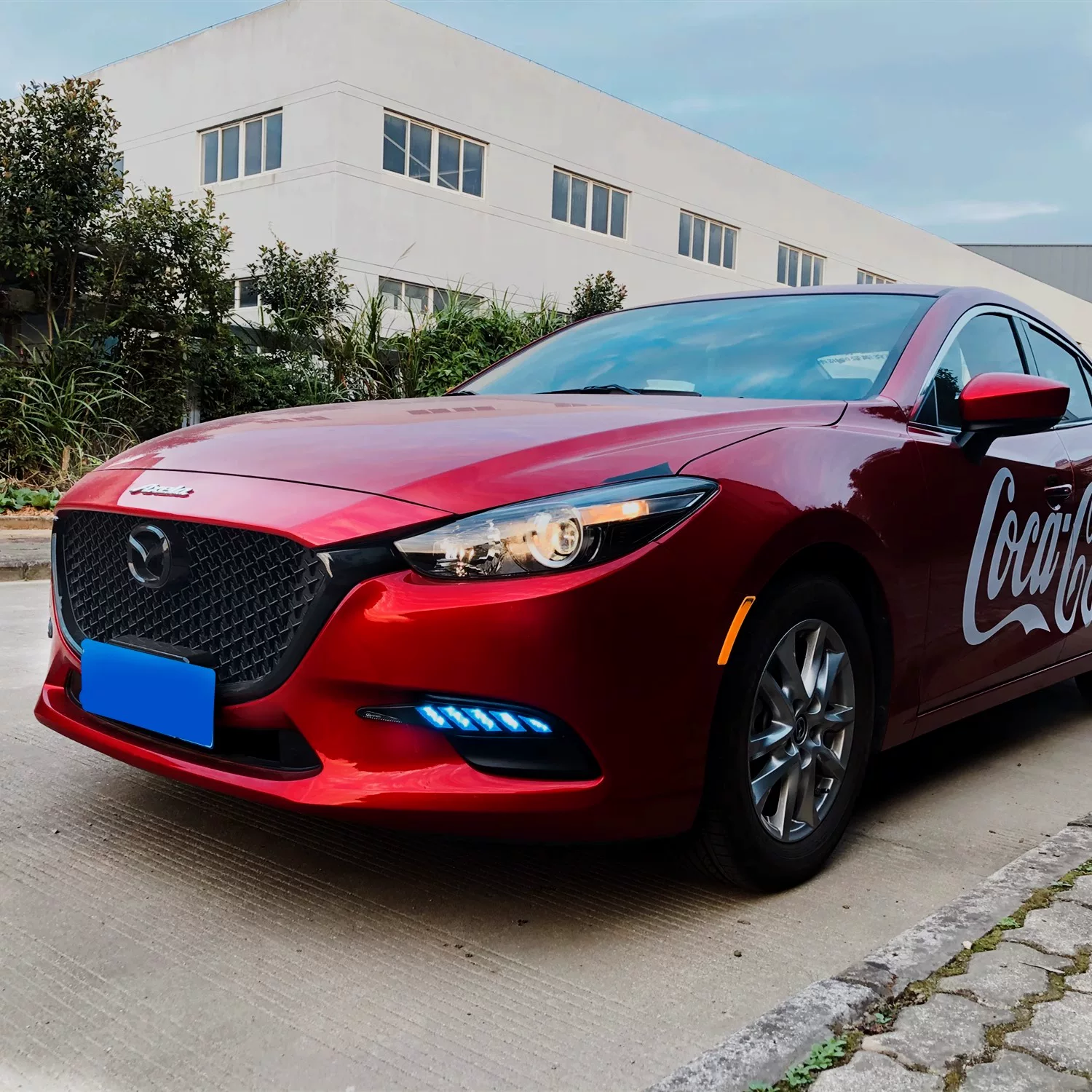 Подходит для 14-19 Mazda 3 Angsaila Honeycomb Центральная решетка модифицированная защита передней губы.
