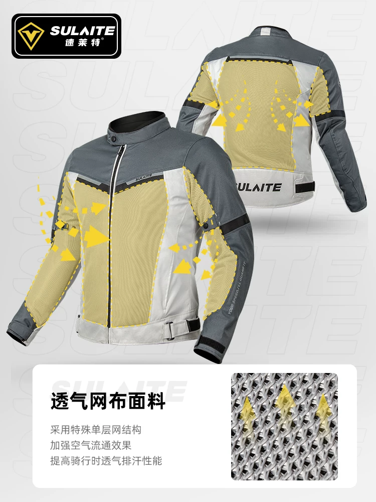 Cycling suit, motorcycle men's summer motorcycle rally suit, knight retro casual top, all season racing anti fall breathable