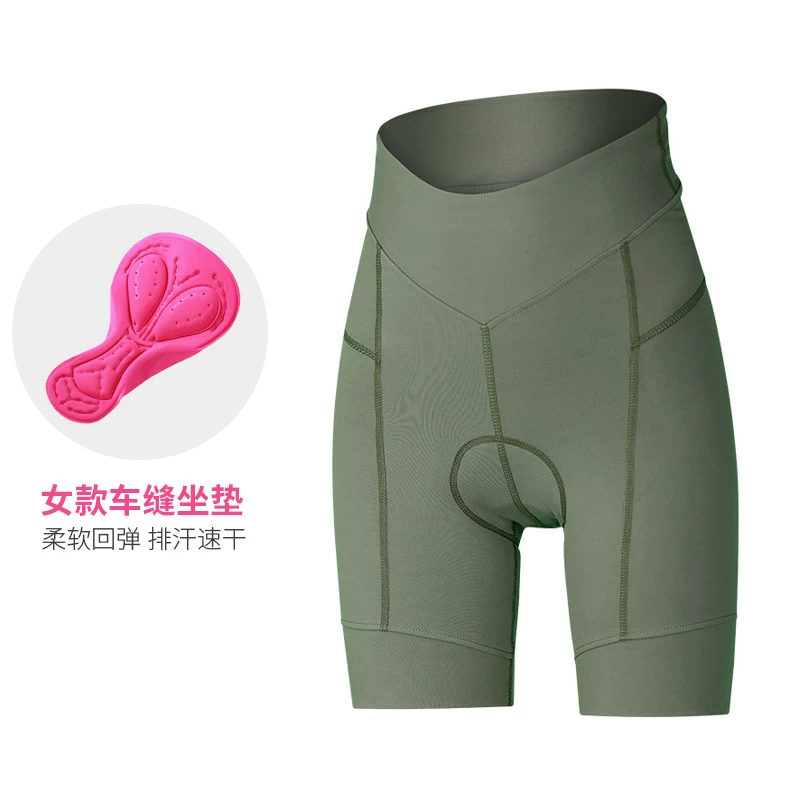 Cycling shorts for women, high waisted road bikes, outerwear for quick drying cycling equipment, breathable and shock-absorbing cycling pants for women