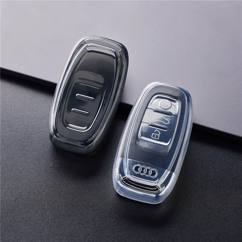 Подходит для прозрачного ключа Audi A4L A6L A7 A8 Q5L Q7 Q8 Automotive Caps