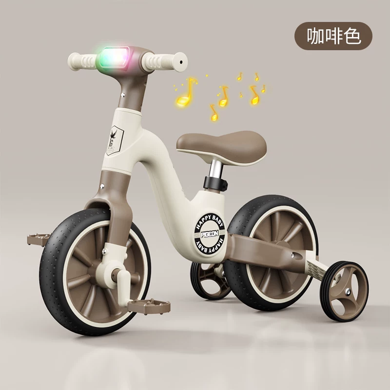 Flying Pigeon Children's Balance Bike 2-6 Year Old Boys and Girls Baby Anti rollover Two wheel Sliding Tricycle Toy Bicycle