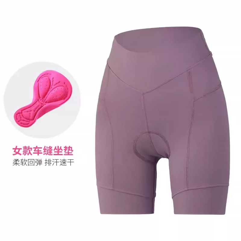 Cycling shorts for women, high waisted road bikes, outerwear for quick drying cycling equipment, breathable and shock-absorbing cycling pants for women