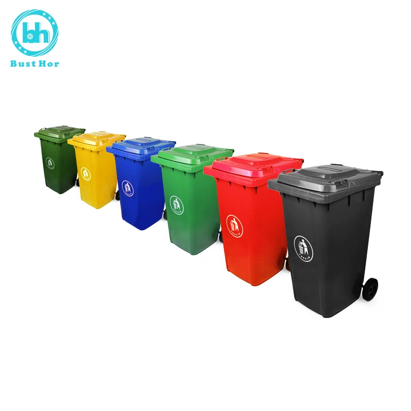 Berdehui Outdoor Plastic Sanation Community Community Canal Canal Толстый ремень ремня -Голочное свойство 240L Outdoor Garbage Tank