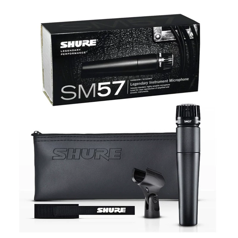 Комплект профессионального динамического микрофона Shure SM57 и аудиоинтерфейса Yamaha UR22C