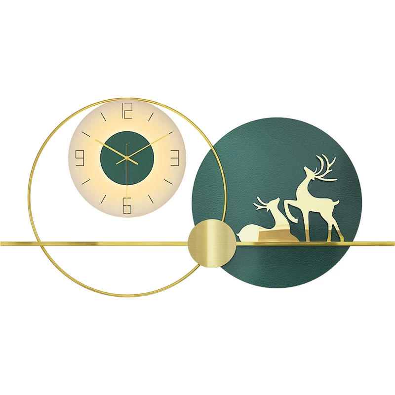 Fulu Light Luxury Clock Wring Clock Home Room Home Creative Restaurant Vings Wanging Wall Clock Art Attosphere Nordic Style