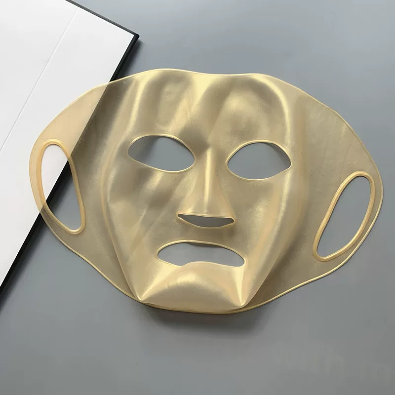 Влажная золотая силиконовая трехмерная косметическая маска для лица, 3D