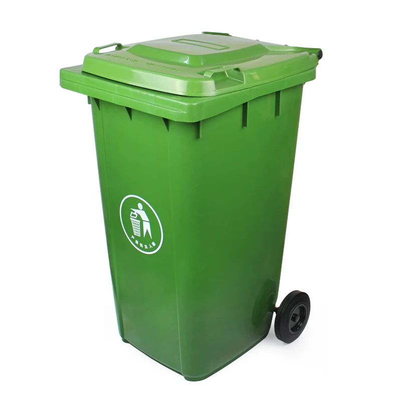 Berdehui Outdoor Plastic Sanation Community Community Canal Canal Толстый ремень ремня -Голочное свойство 240L Outdoor Garbage Tank