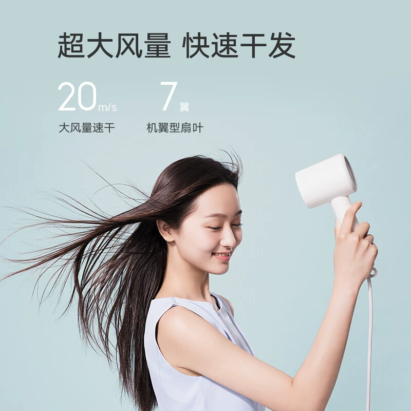 Семейство Xiaomi Mimi Негативное ионо -придирки для волос с феном.