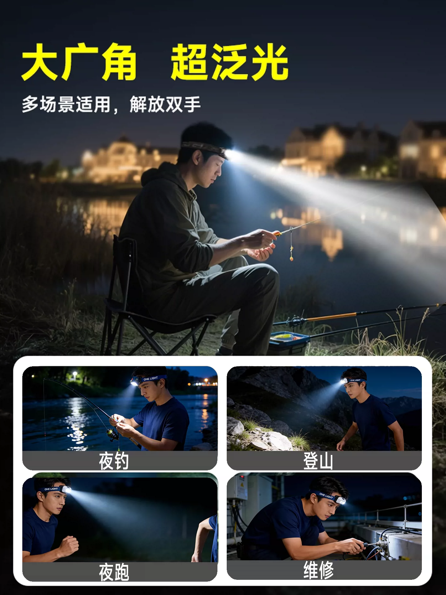 Headlight night fishing special 2026 new model with ultra long endurance sensor head mounted outdoor strong light ultra bright charging