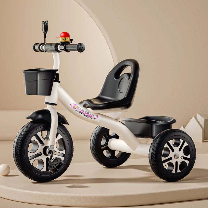 Star Child brand baby stroller, large size children's tricycle, suitable for babies aged 1-6 with push handle, high-end baby stroller with sunshade and storage basket, tricycle