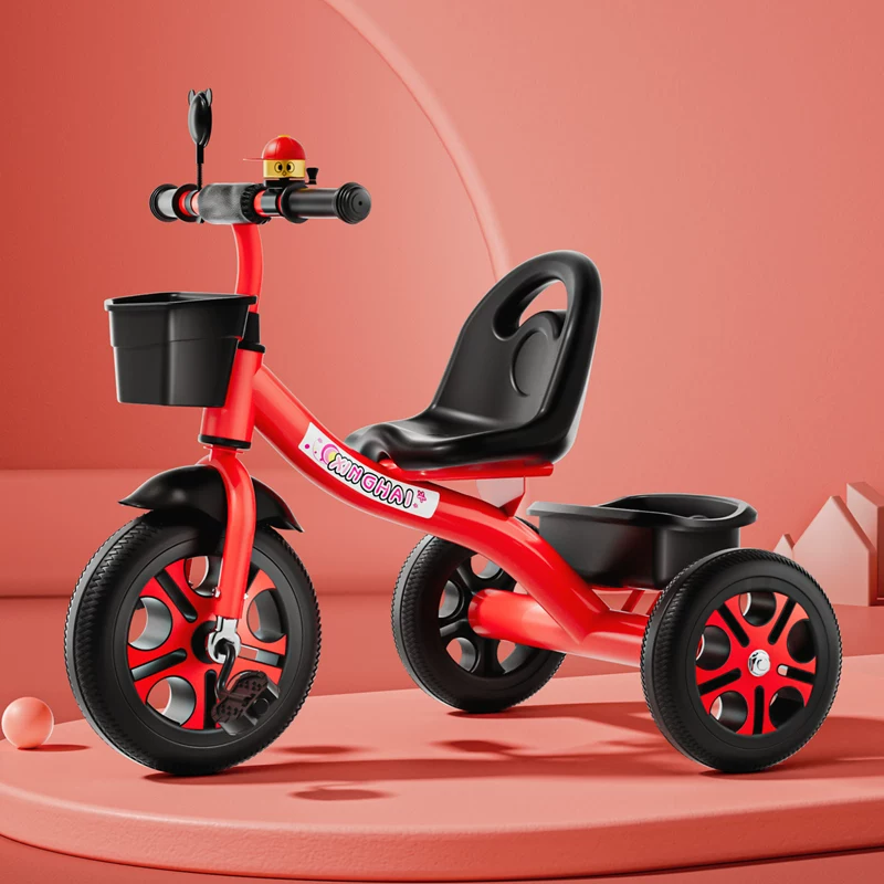 Star Child brand baby stroller, large size children's tricycle, suitable for babies aged 1-6 with push handle, high-end baby stroller with sunshade and storage basket, tricycle