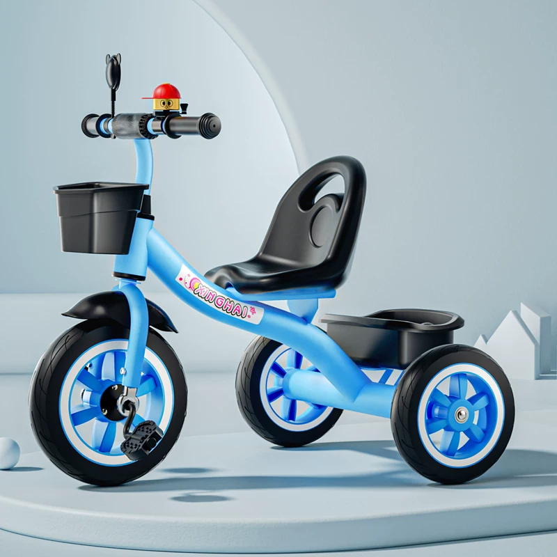 Star Child brand baby stroller, large size children's tricycle, suitable for babies aged 1-6 with push handle, high-end baby stroller with sunshade and storage basket, tricycle