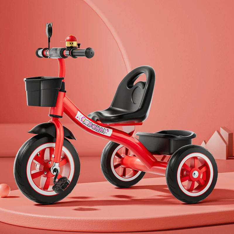 Star Child brand baby stroller, large size children's tricycle, suitable for babies aged 1-6 with push handle, high-end baby stroller with sunshade and storage basket, tricycle