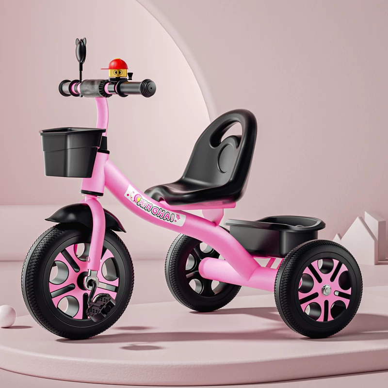 Star Child brand baby stroller, large size children's tricycle, suitable for babies aged 1-6 with push handle, high-end baby stroller with sunshade and storage basket, tricycle