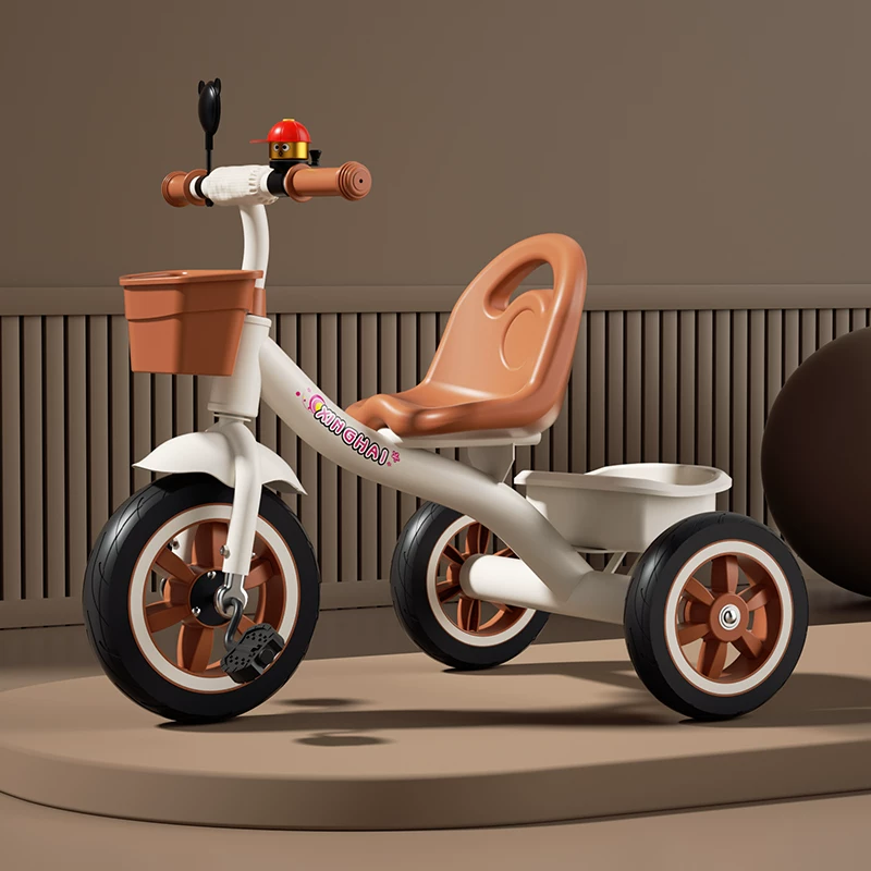 Star Child brand baby stroller, large size children's tricycle, suitable for babies aged 1-6 with push handle, high-end baby stroller with sunshade and storage basket, tricycle