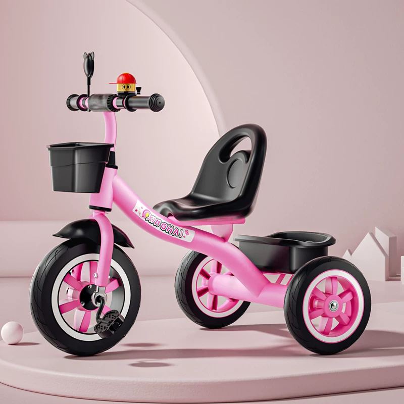 Star Child brand baby stroller, large size children's tricycle, suitable for babies aged 1-6 with push handle, high-end baby stroller with sunshade and storage basket, tricycle