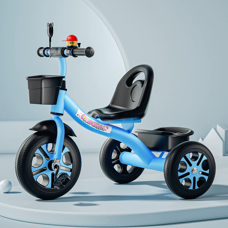 Star Child brand baby stroller, large size children's tricycle, suitable for babies aged 1-6 with push handle, high-end baby stroller with sunshade and storage basket, tricycle