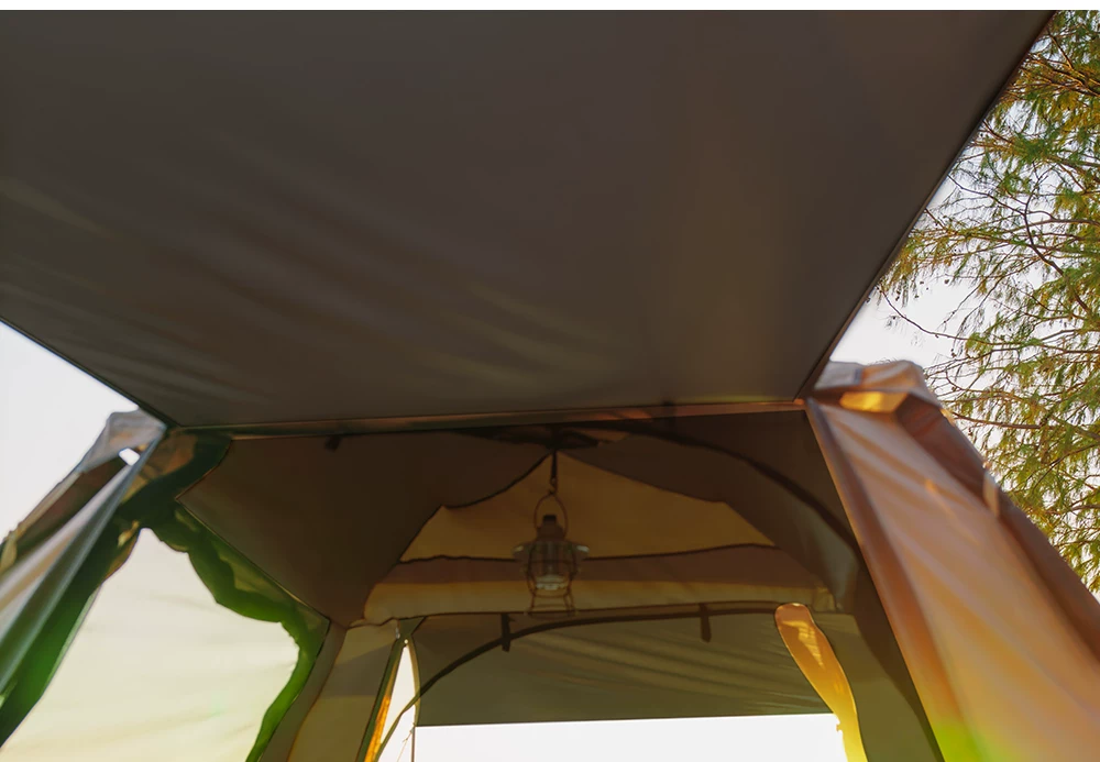 Primitive man tent, outdoor camping, overnight camping, foldable portable canopy, 2-in-1 fully automatic camping equipment