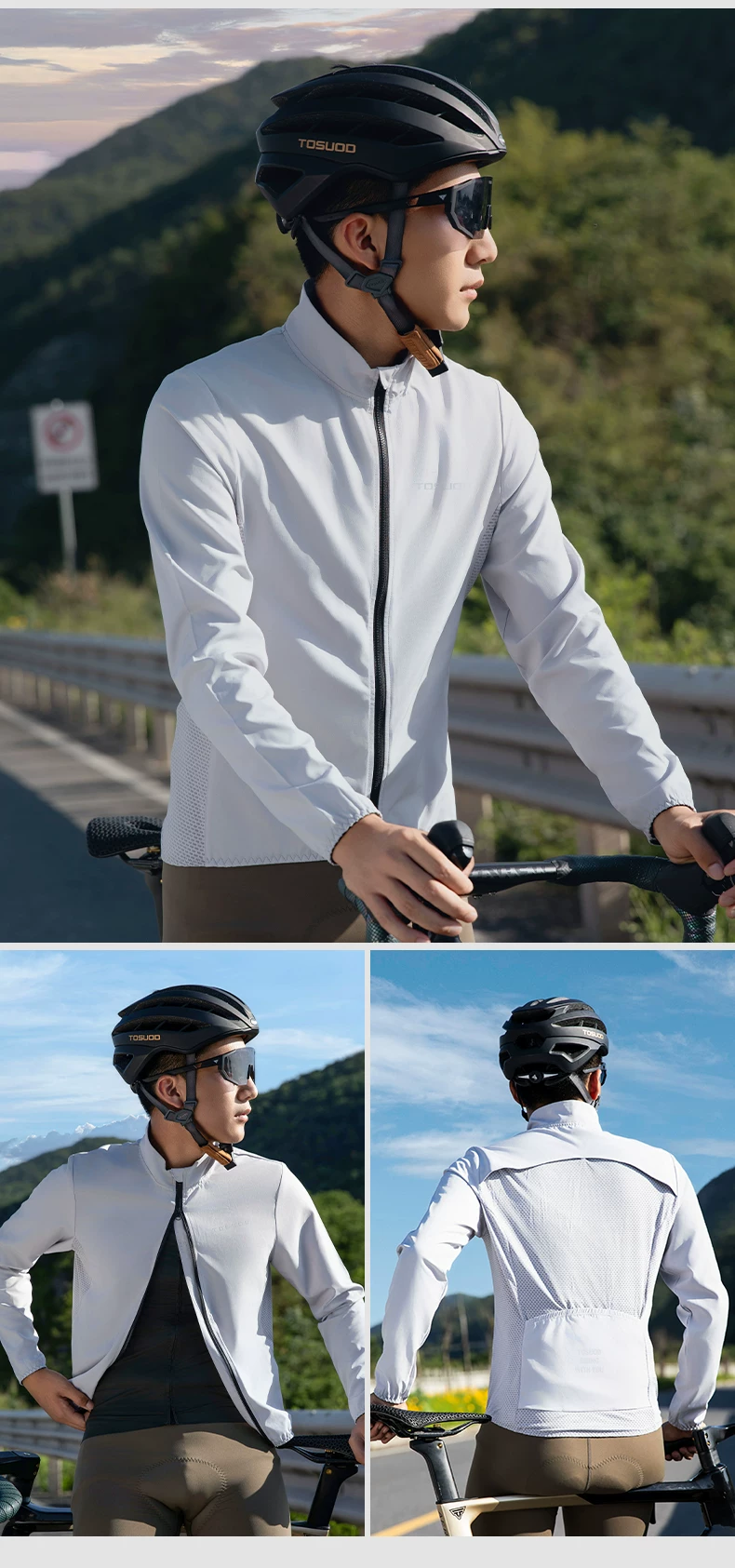 Captain Tas's spring and summer cycling clothes are windproof, waterproof, long sleeved, breathable, road bike riding windbreakers, jackets for men and women