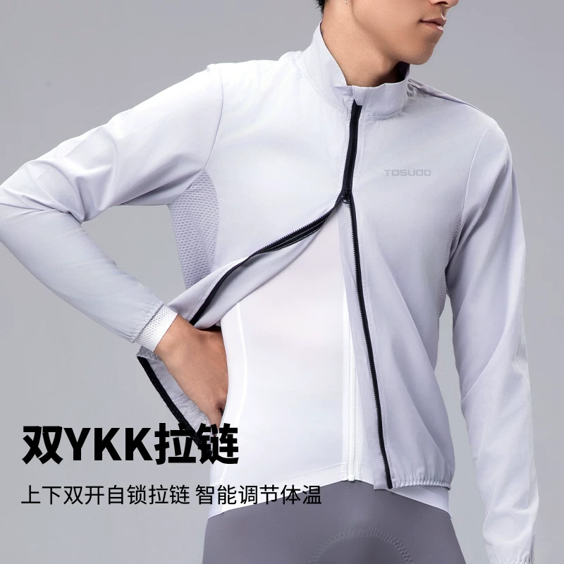 Captain Tas's spring and summer cycling clothes are windproof, waterproof, long sleeved, breathable, road bike riding windbreakers, jackets for men and women