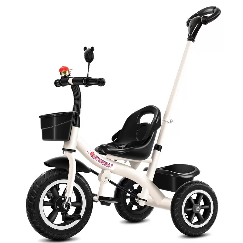 Star Child brand baby stroller, large size children's tricycle, suitable for babies aged 1-6 with push handle, high-end baby stroller with sunshade and storage basket, tricycle