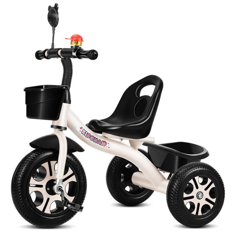 Star Child brand baby stroller, large size children's tricycle, suitable for babies aged 1-6 with push handle, high-end baby stroller with sunshade and storage basket, tricycle