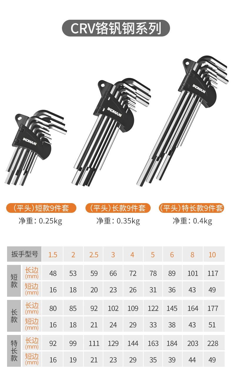 Hexagonal wrench set with hexagonal inside hexagonal plum blossom and hexagonal screwdriver tools, complete set of wrenches, automatic hexagonal wrench