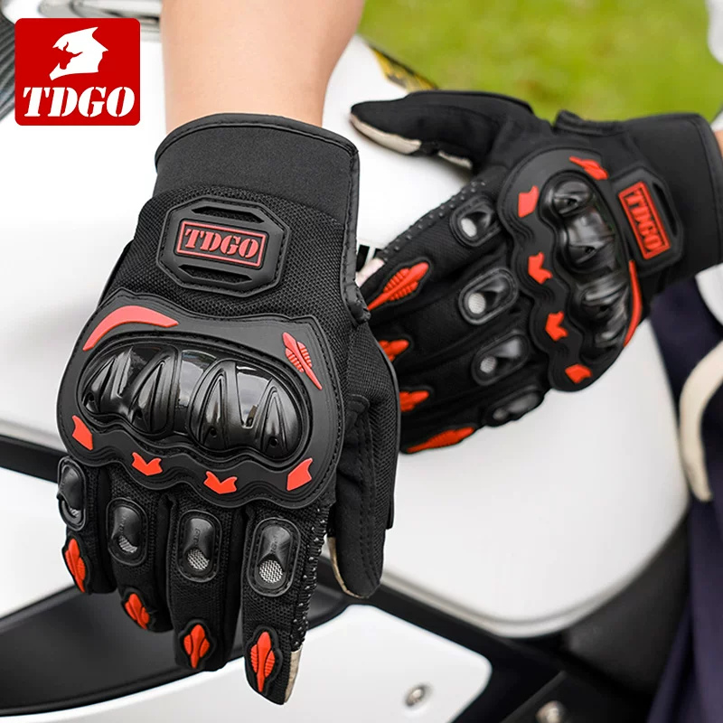 Motorcycle riding gloves for men in summer, all finger breathable. Motorcycle gloves, anti fall, bicycle gloves, windproof