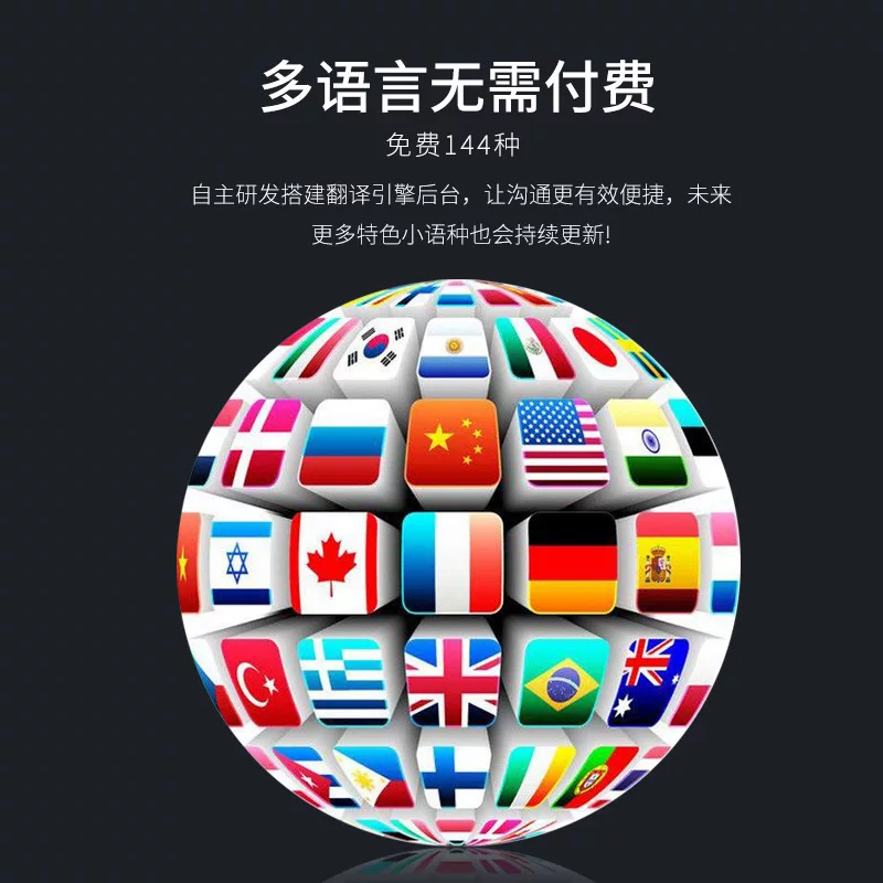Новый беспроводной перевод Bluetooth Hearset High -Definition Call Business English Real -время интерпретация оффлайн -интерпретация конференция конференция
