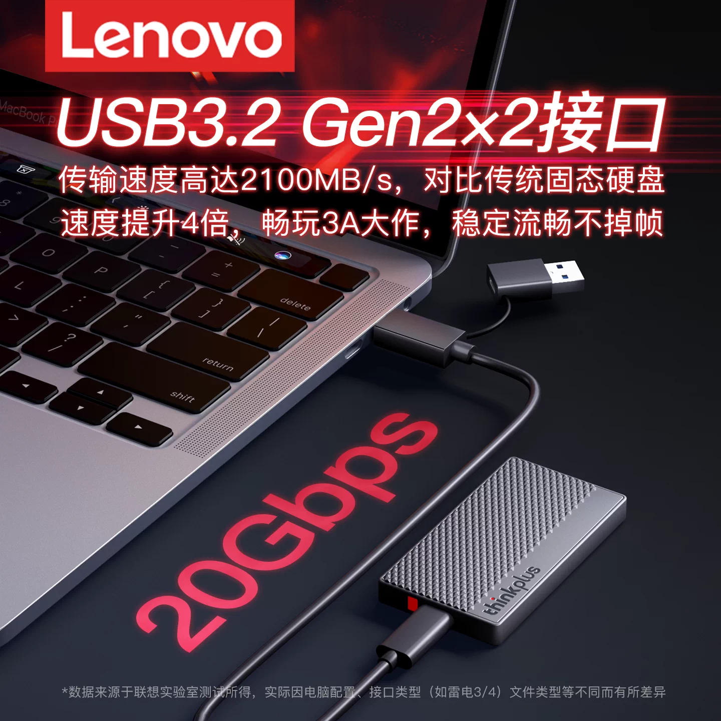 Lenovo Gaming Dedicated Mobile Solid State Drive 1t High Speed and Large Capacity 2t External Laptop External SSD