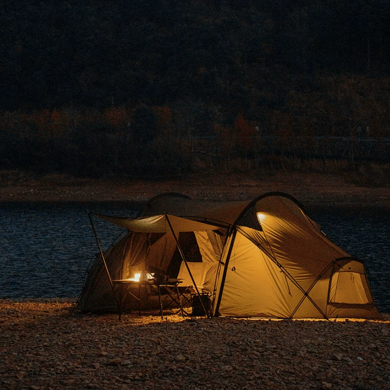 Springhill Chunshan Ark Outdoor Tunnel Tent Палатка с двумя комнатами, одна гостиная большая космическая палатка для кемпинга