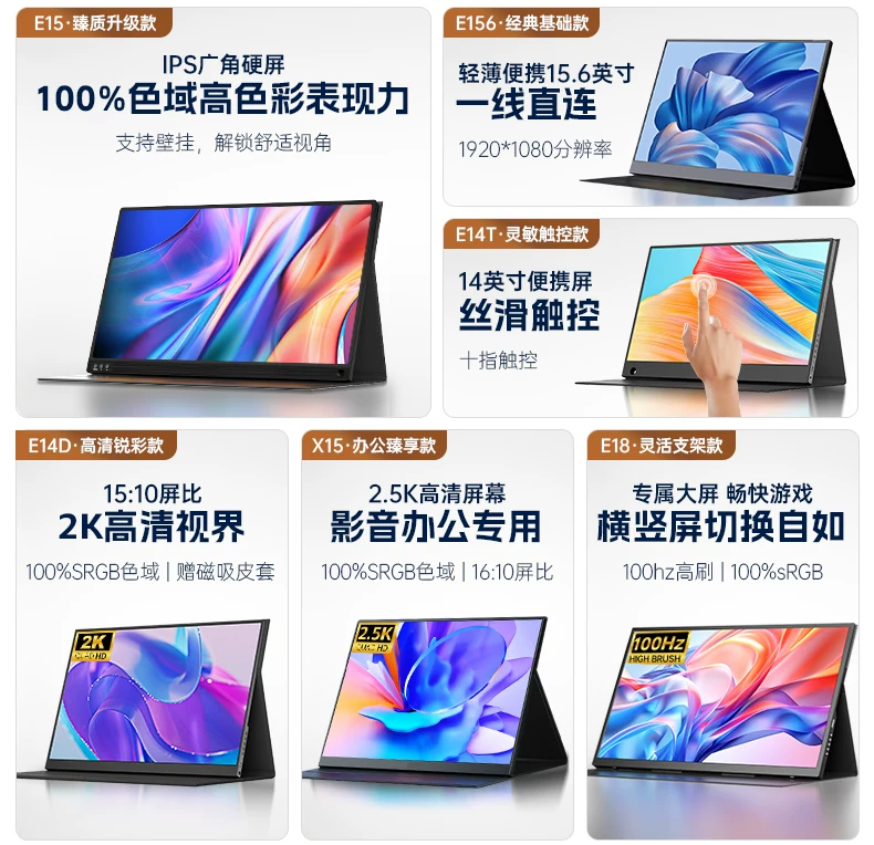 EIMIO4K Touch Portable Display Phone Projection Laptop Extended Display Portable Sub Screen