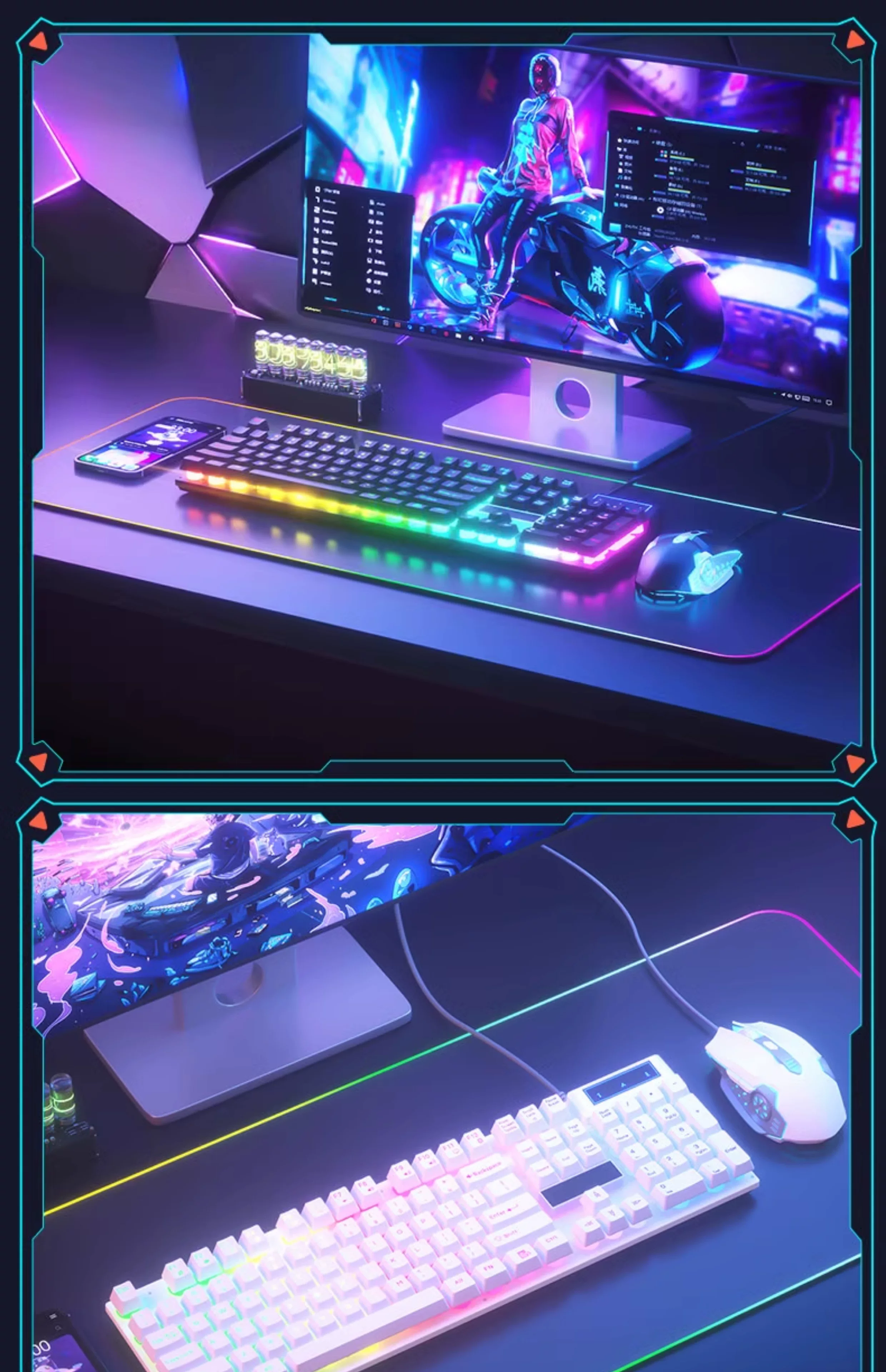 Mechanical tactile keyboard and mouse group, wired e-sports games, office, silent laptop, desktop keyboard and mouse