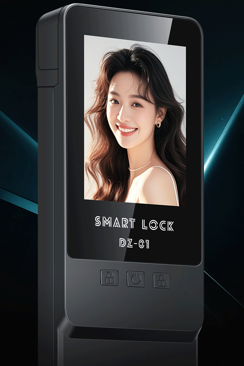 Интеллектуальный дверной замок Double voice Fingerprint lock с распознаванием лиц