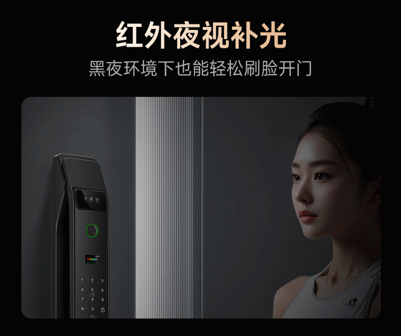 Интеллектуальный дверной замок Double voice Fingerprint lock с распознаванием лиц